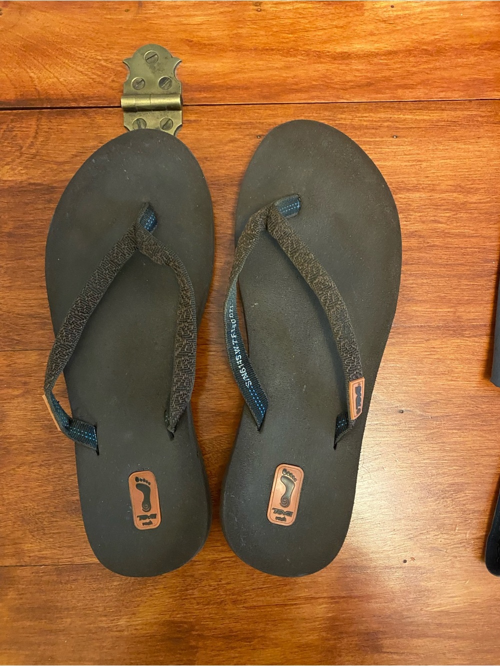 Teva Brown and Black Women's Flip Flops